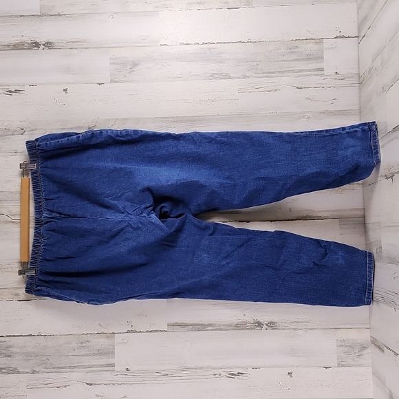 JMS classic medium dark wash pull on elastic back denim jeans Size 1X 16W - Picture 2 of 7